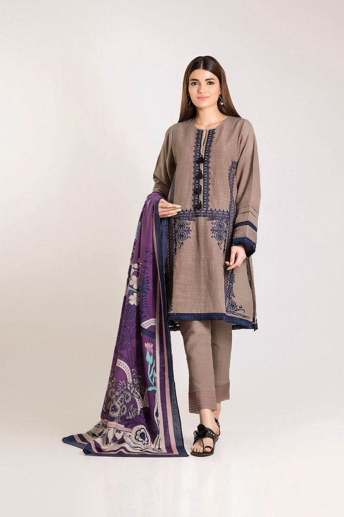 Khaadi Winter Vibe Collection 2019 – KO19505 Beige 3Pc