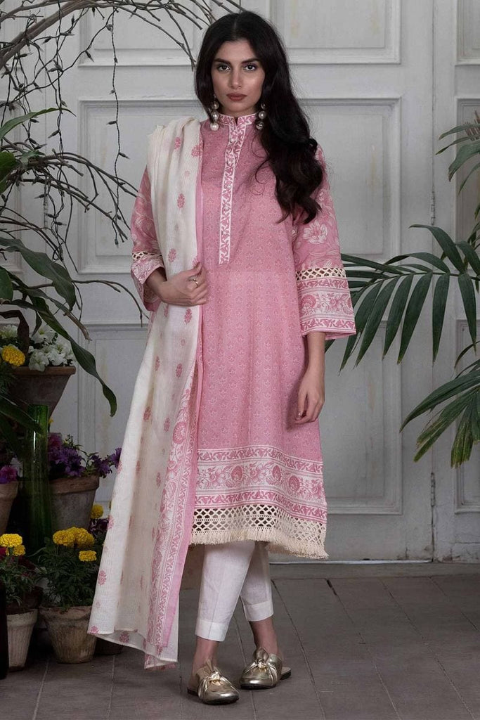 Khaadi Summer Lawn Collection 2018 Vol-2 – L18203 Pink