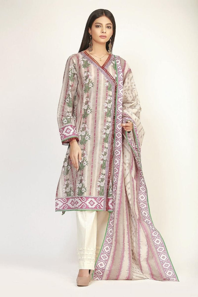 Khaadi The Tale of Spring Lawn Collection 2019 – LR19121 Beige 2Pc