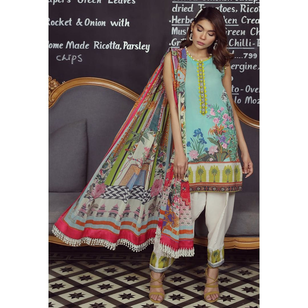 Sana Safinaz Muzlin Lawn Collection 2019 – 16B - Mughalnama