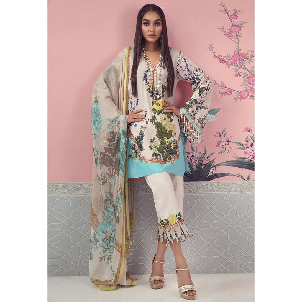Sana Safinaz Muzlin Lawn Collection 2019 – 07A - Springtide