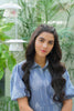 AlKaram MAK Spring/Summer 2020 – Two Piece Printed Denim Suit With Viscose Stole - MAK-A-001-20-Blue