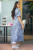 AlKaram MAK Spring/Summer 2020 – Two Piece Printed Denim Suit With Viscose Stole - MAK-A-001-20-Blue