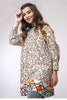 AlKaram MAK Spring/Summer Volume 2 – 1 Piece Printed Cotton Satin Shirt - MAK-F-002-19-2-Cream