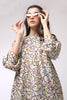 AlKaram MAK Spring/Summer Volume 2 – 1 Piece Printed Cotton Satin Shirt - MAK-F-002-19-2-Cream