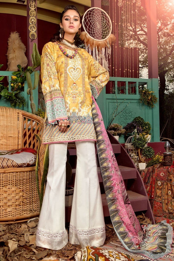 MARIA.B. MPrints Lawn Collection 2018 – MPT 201 A Mustard