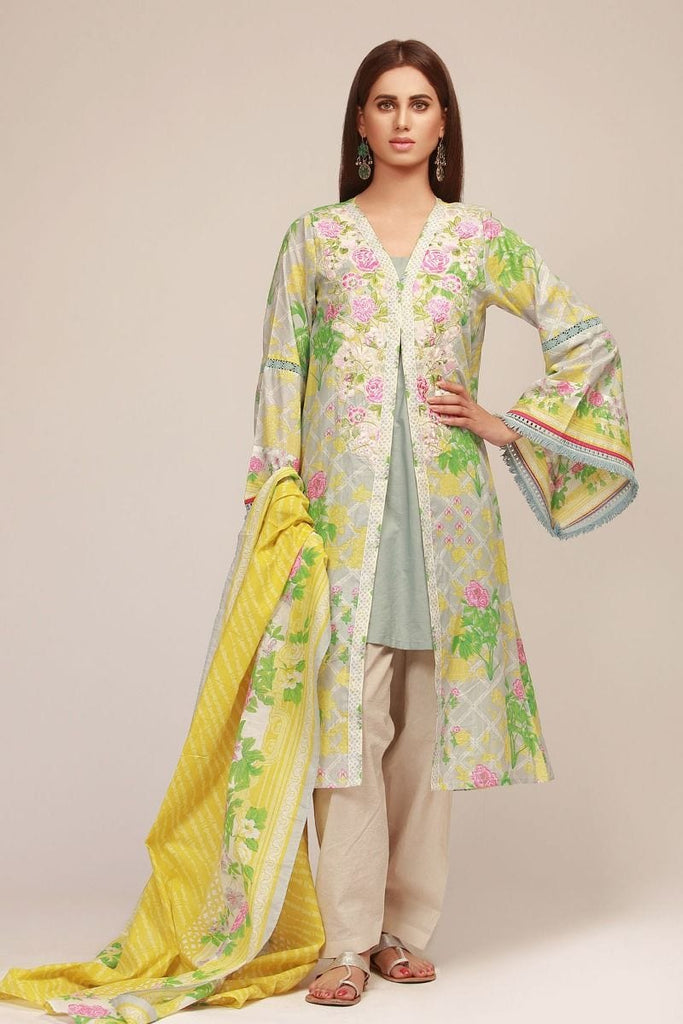 Khaadi The Tale of Spring Lawn Collection 2019 – MR19110 Grey 2Pc