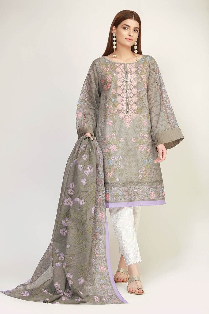 Khaadi The Tale of Spring Lawn Collection 2019 – MR19112 Grey 2Pc