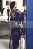 Motifz Embroidered Crinkle Chiffon Collection '16 – Navy Blue 1270 - YourLibaas
 - 3