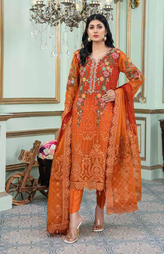 Noor's Banafsh Embroidered Chiffon Collection – D-4