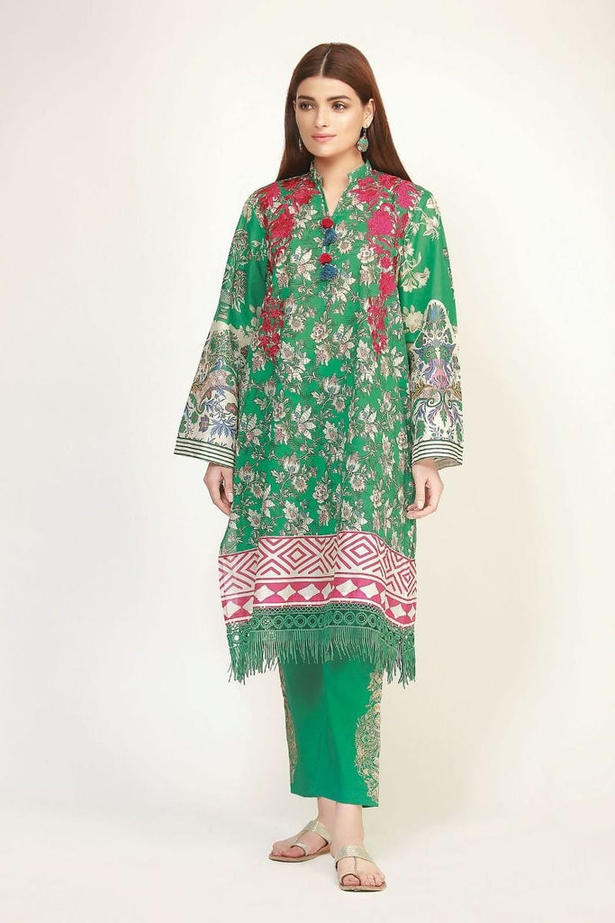 Khaadi The Tale of Spring Lawn Collection 2019 – NR19107 Green 2Pc