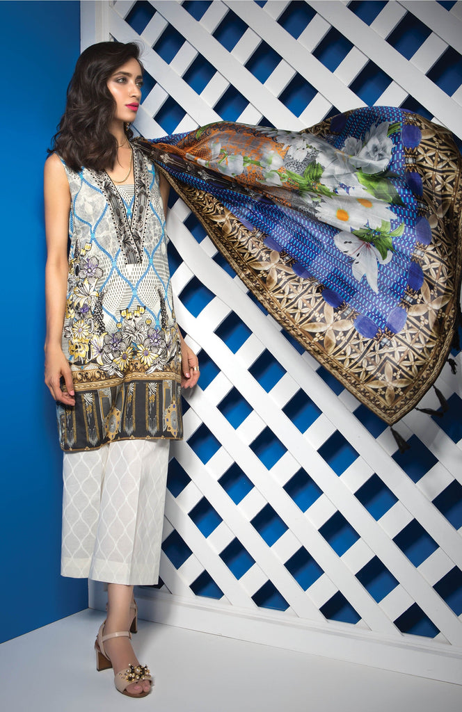 Sapphire Lawn Vol-3 Eid Edition 2017 – Pearls Splash A