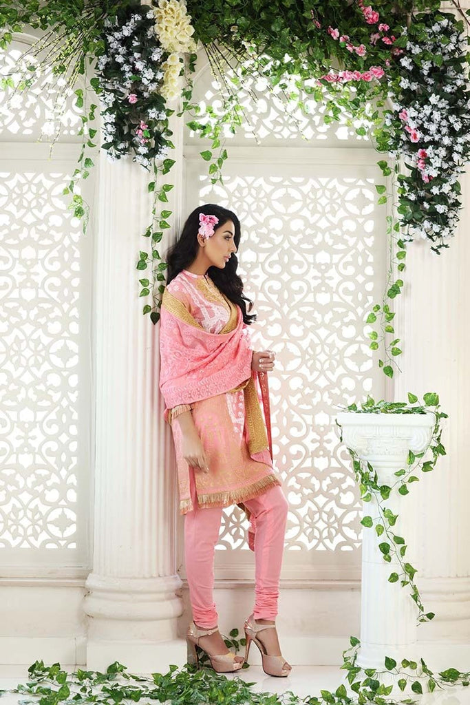 Gul Ahmed Summer Premium Collection 2018 – Baby Pink 3 Pc Embroidered PM-193