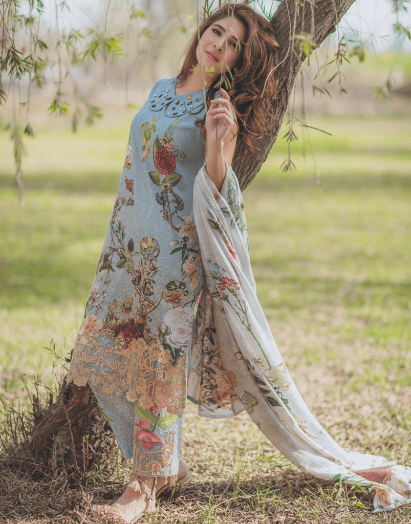 Rang Rasiya Premium Lawn Collection 2018 – Jewelled Nouveau 4A