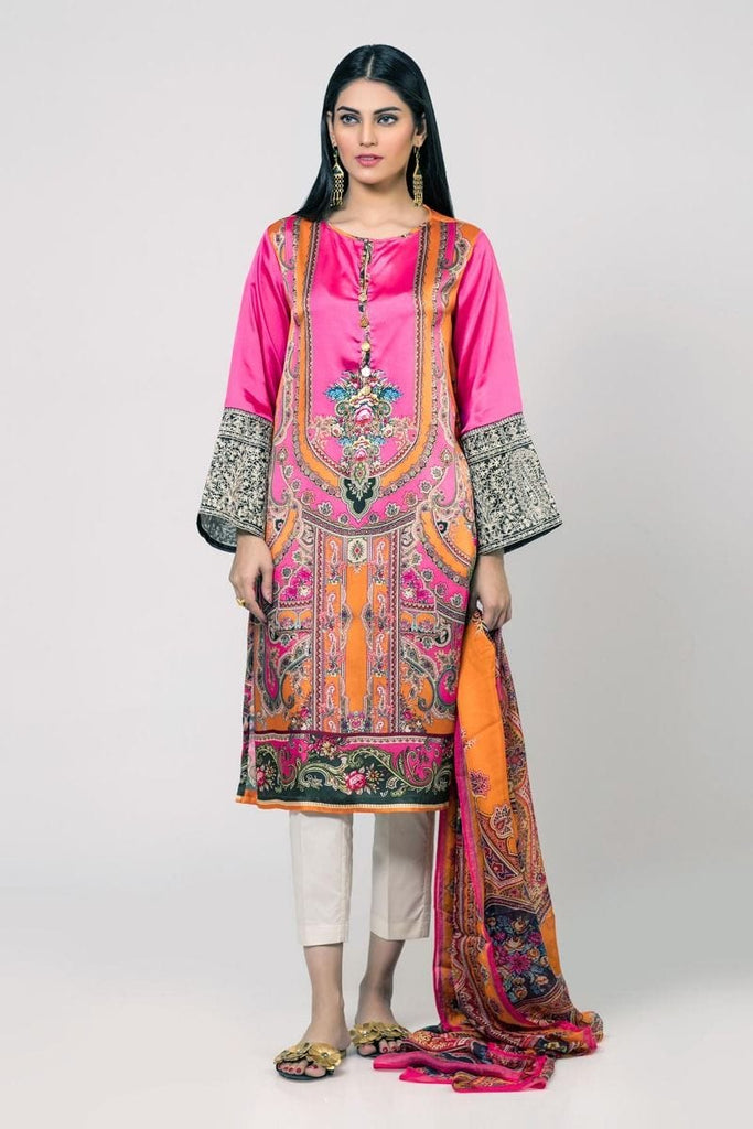 Khaadi The Tale of Spring Lawn Collection 2019 – PSD19113 Orange 2Pc