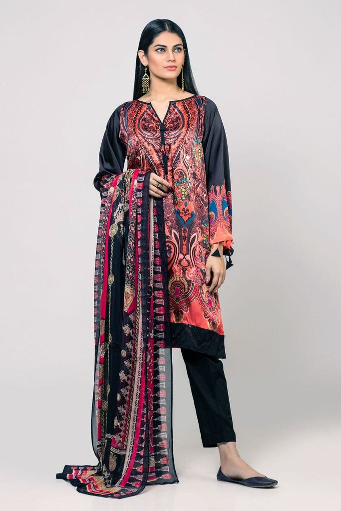 Khaadi The Tale of Spring Lawn Collection 2019 – PSD19116 Black 2Pc