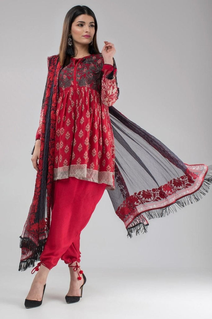 Khaadi Luxury Collection 2018 – Q18203 Red