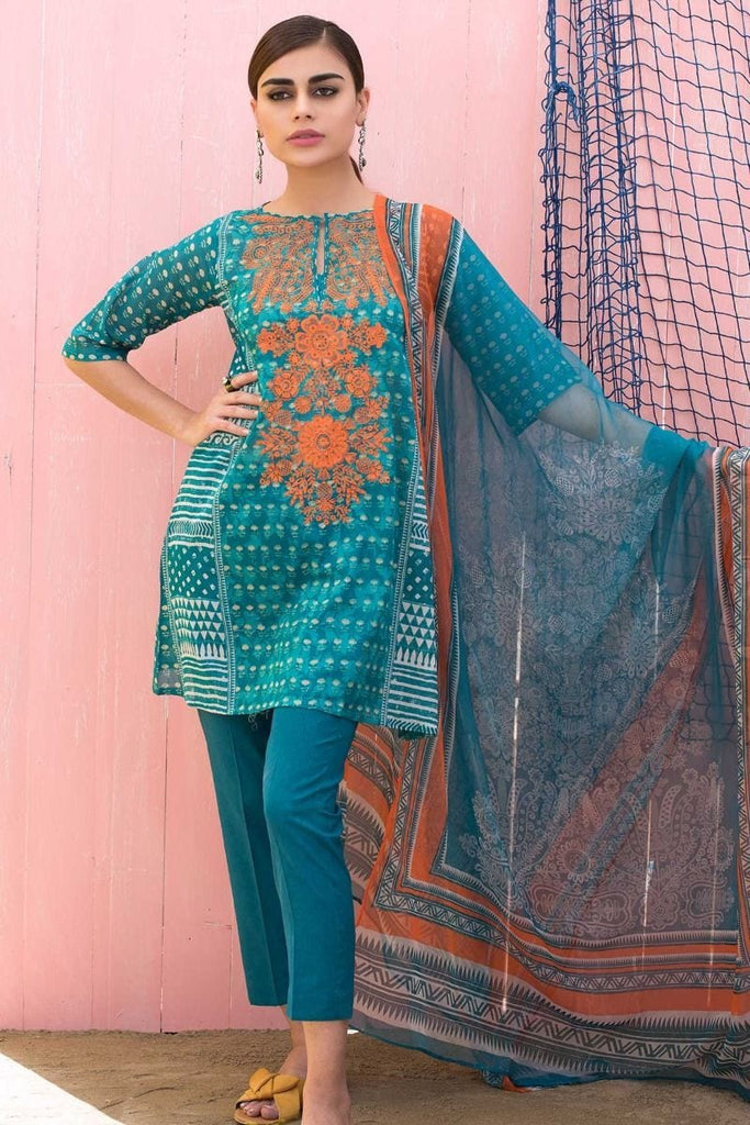 Khaadi Classics Lawn Collection 2018 – R18102 Green 3Pc