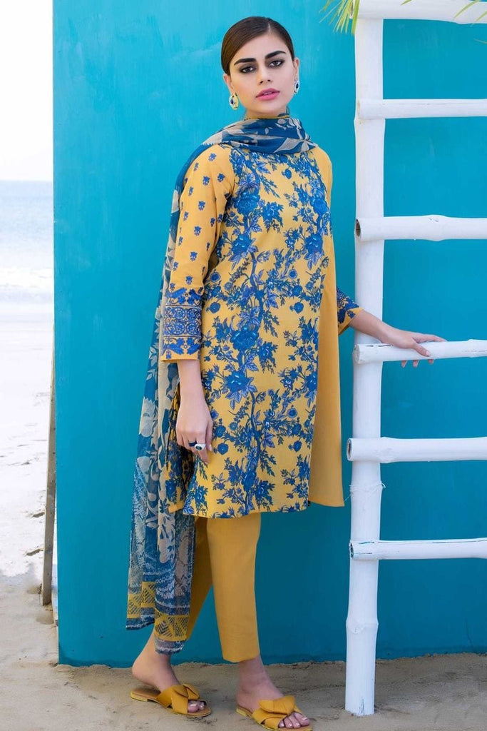 Khaadi Classics Lawn Collection 2018 – R18104 Yellow 3Pc