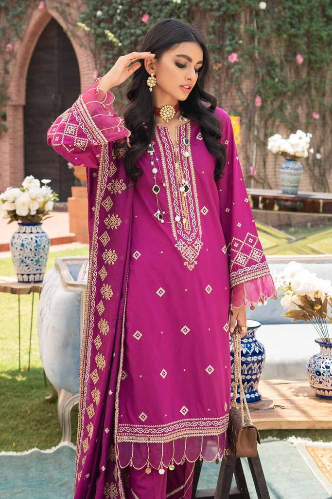 Gul Ahmed Festive Collection – Embroidered Lawn Suit with Yarn Dyed Dupatta FE-12019