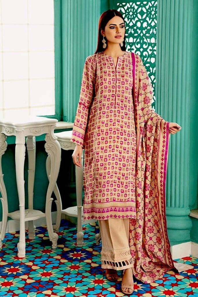 Gul Ahmed Winter Collection – 3 PC Twill Linen Suit LT-22