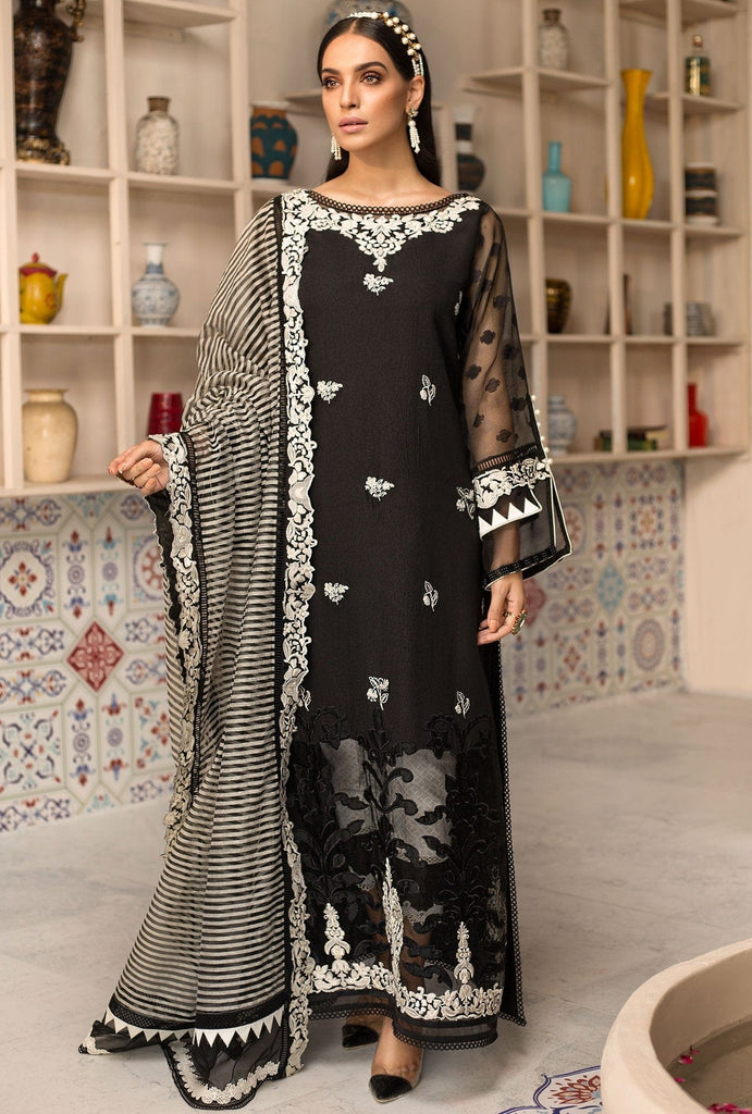 Shanaya by Saadia Asad Festive Lawn Collection 2019 – D4 Black