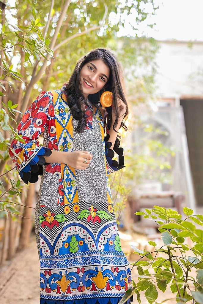 Gul Ahmed YOLO Collection 2018 – Blue 1 Pc Printed Lawn Shirt SL-454