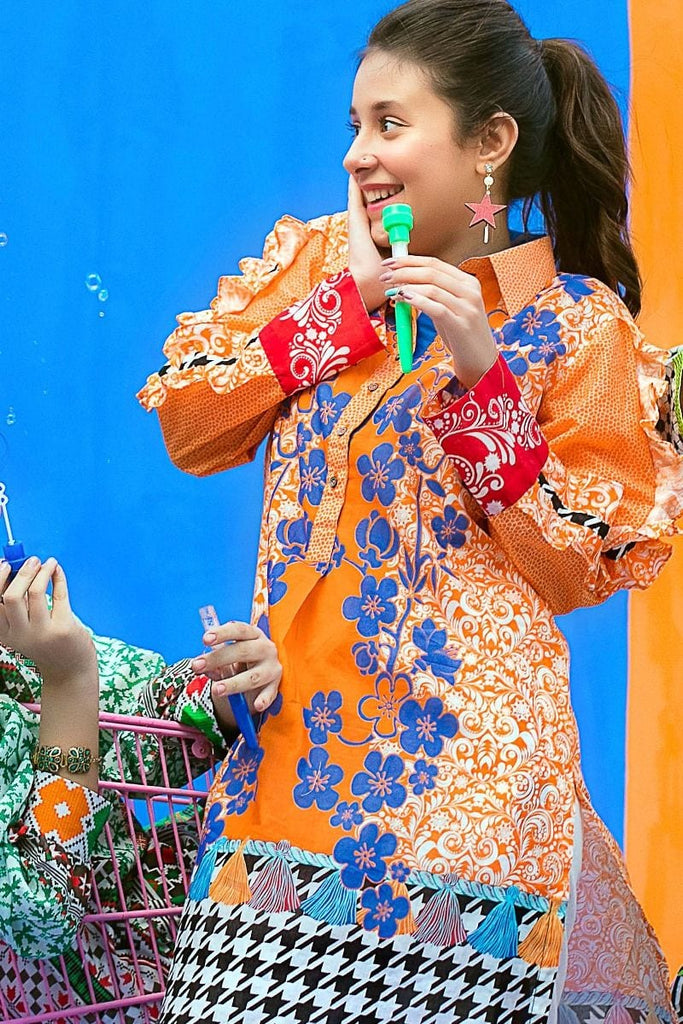 Gul Ahmed YOLO Collection 2018 – Orange 1 Pc Digital Printed Shirt SL-488