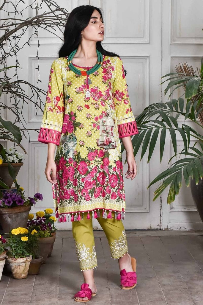 Khaadi Summer Lawn Collection 2018 Vol-2 – T18201 Yellow