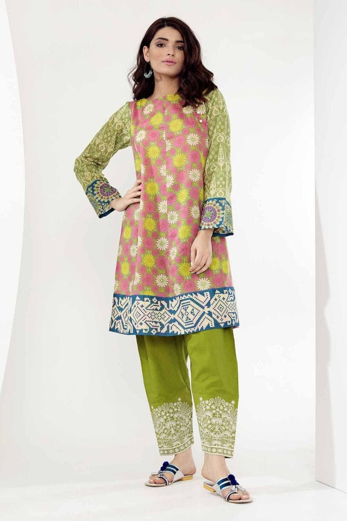 Khaadi Mid Summer Lawn Collection 2018 – T18301 Green 2Pc