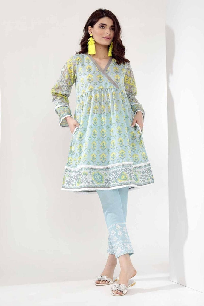 Khaadi Mid Summer Lawn Collection 2018 – T18302 Blue 2Pc