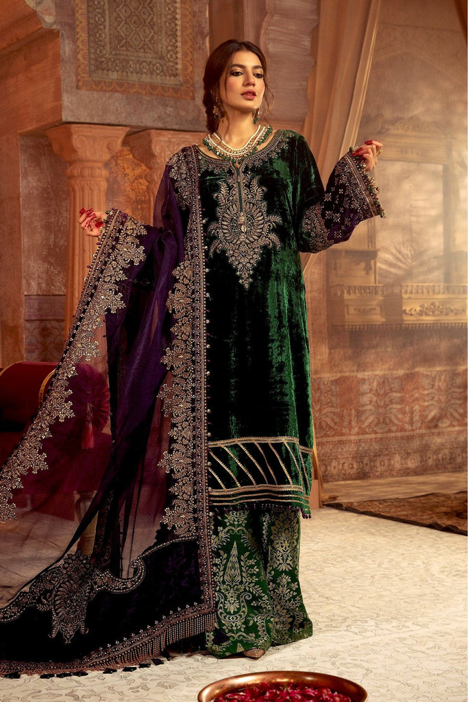 MARIA.B Luxury Velvet Collection – VEL-20-108-Emerald Green