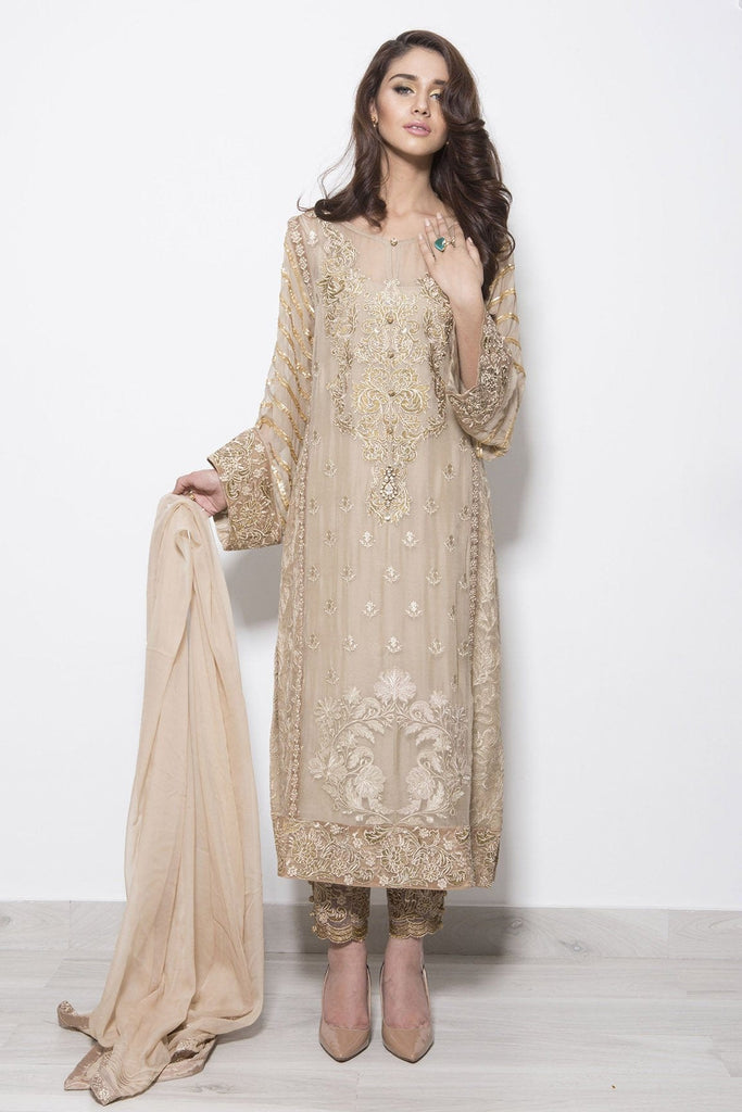Baroque Luxury Chiffon Embroidered Collection - Gold Rush - YourLibaas
 - 1