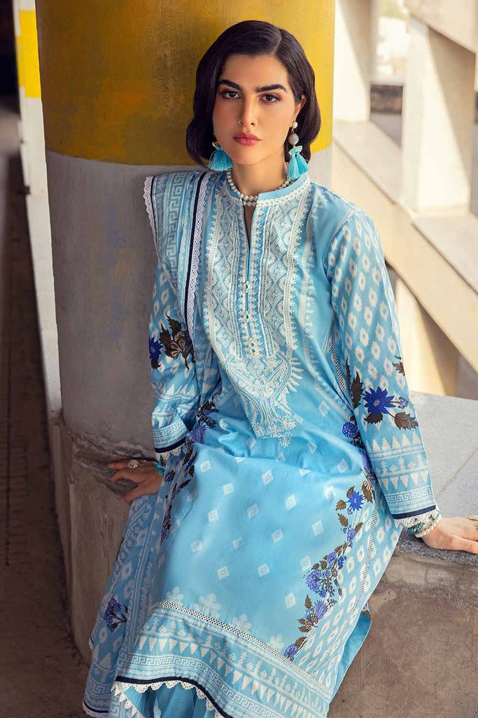 Gul Ahmed 2023 – 3PC Embroidered Cambric Suit with Printed Lawn Dupatta CBE-32006