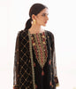 Zellbury Luxury Collection – Embroidered Shirt Shalwar Dupatta - Black - Chiffon Suit-0293 WULC23E30293