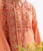 Zellbury Luxury Collection – Embroidered Shirt Shalwar Dupatta - Peach - Jacquard Suit-0296 WULC23E30296