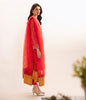 Zellbury Luxury Collection – Embroidered Shirt Shalwar Dupatta - Red - Organza Suit-0303 WULC23E30303