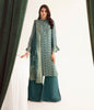 Zellbury Luxury Collection – Embroidered Shirt Shalwar Dupatta - Green - Khaddi Net Suit-0359 WULC23E30359