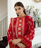 Zellbury Winter Collection  2023 – Embroidered Shirt Dupatta - Red - Khaddar Suit - 0667 - WUW23E20667