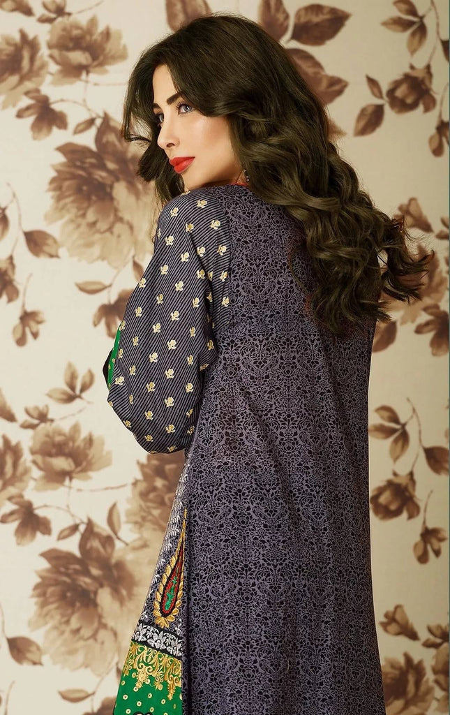 Lala Brocade Embroidered Lawn Kurti – BRK-05 - YourLibaas
 - 1