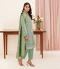 Zellbury Luxury Collection – Embroidered Shirt Shalwar Dupatta - Green - Lawn Suit WULC22E30353