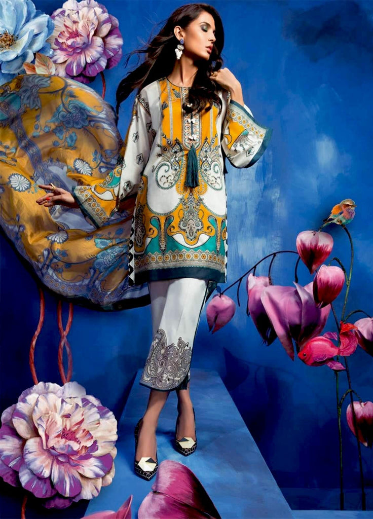 Zaha by Khadijah Shah – 3pc Lawn Collection – Noemie (ZL-17B)